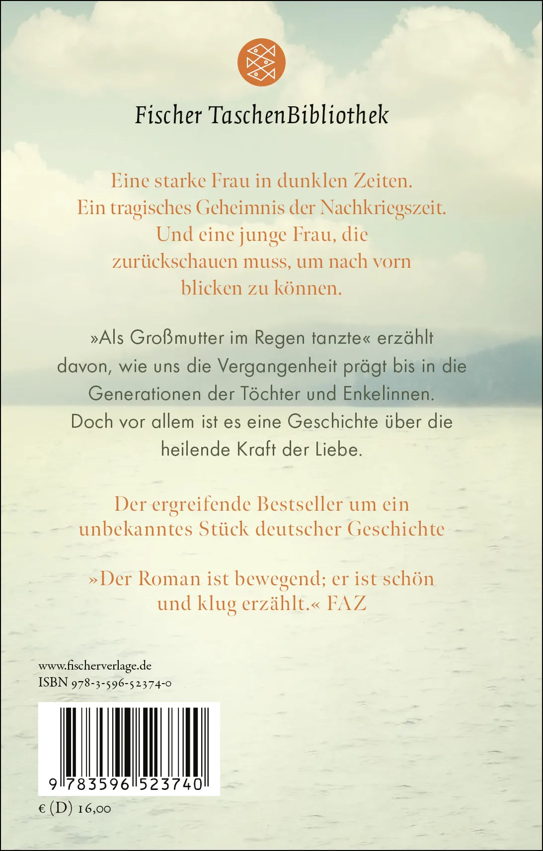 Buchrückseite von 'Als Großmutter im Regen tanzte' mit Klappentext - Gebundene Ausgabe