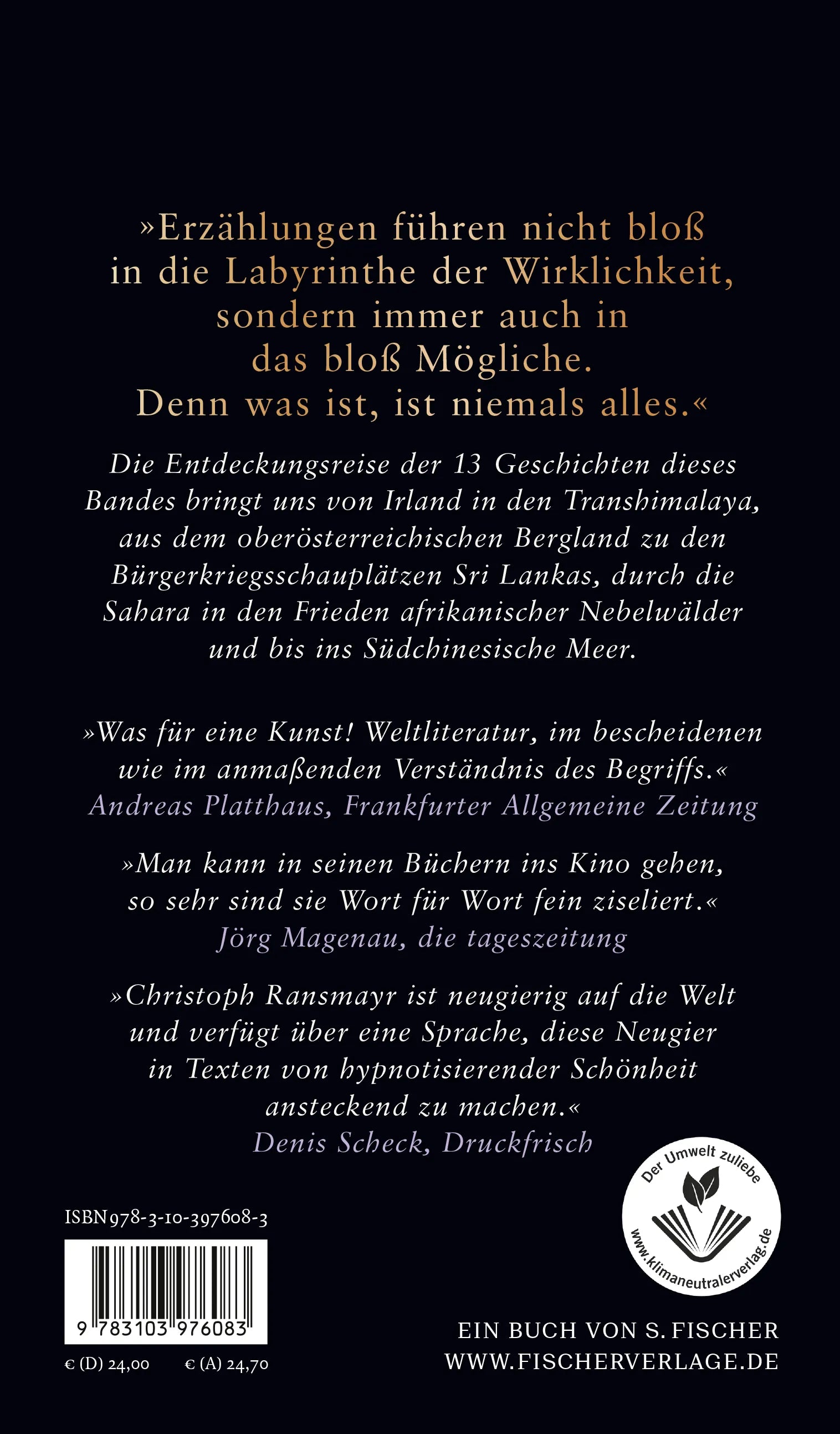 Buchrückseite von 'Als ich noch unsterblich war' mit Klappentext - Gebundene Ausgabe