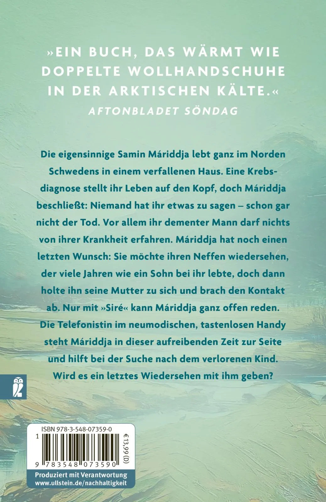 Buchrückseite von 'Als wir im Schnee Blumen pflückten' mit Klappentext - Taschenbuch
