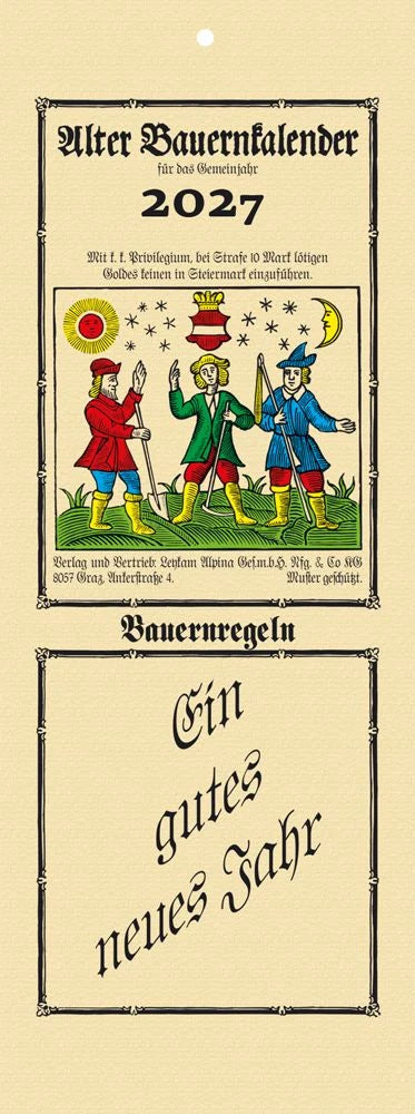 Wandkalender: Alter Bauernkalender 2027