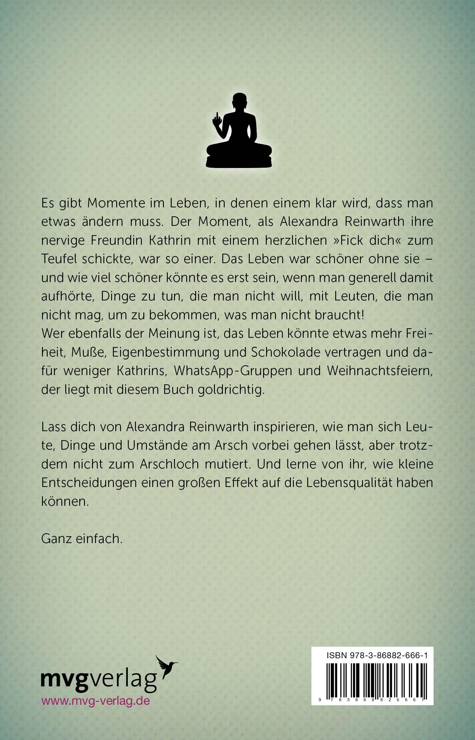 BuchrÃ¼ckseite von 'Am Arsch vorbei geht auch ein Weg' mit Klappentext - Taschenbuch