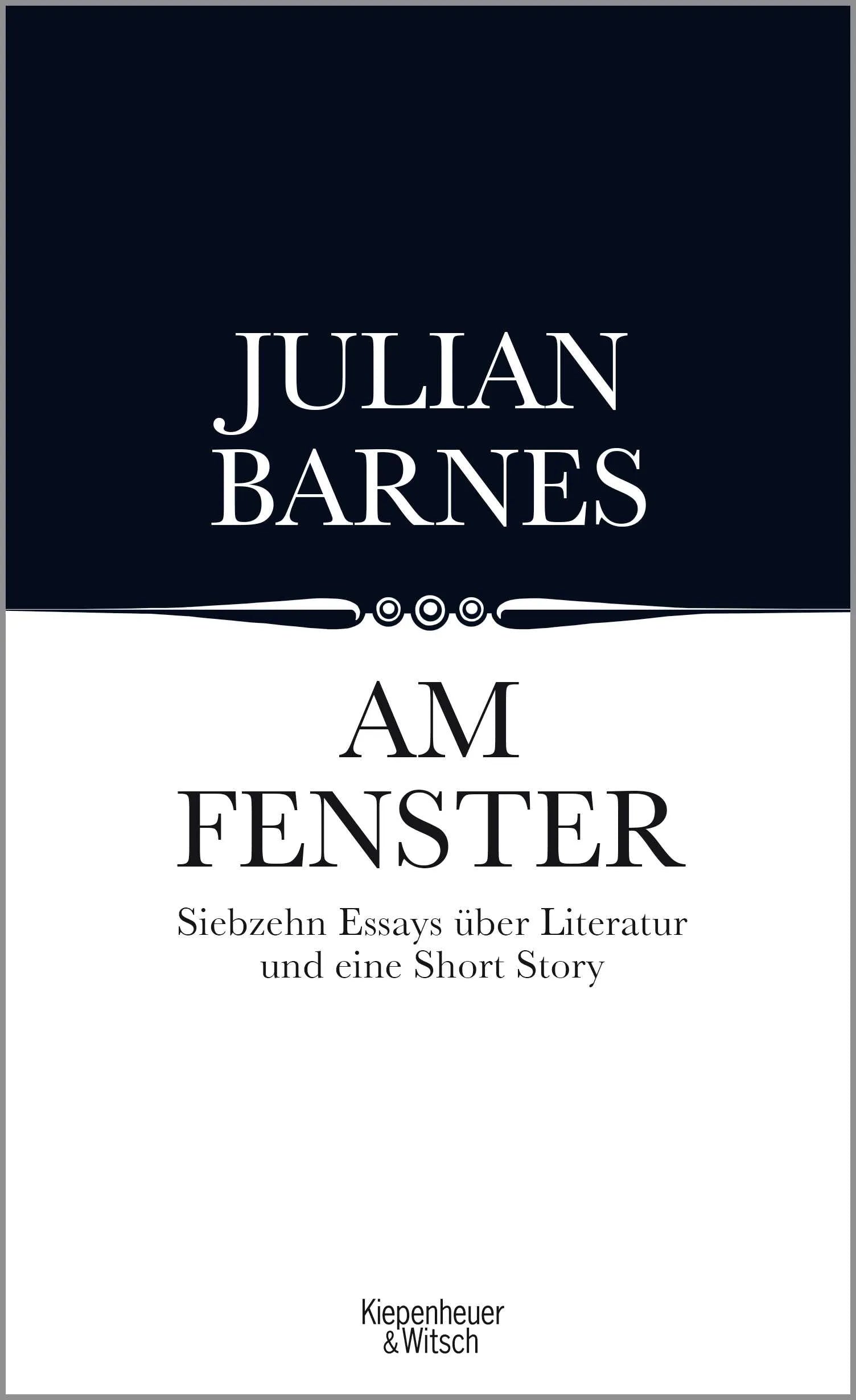 Buchcover von 'Am Fenster' - Gebundene Ausgabe von Julian Barnes