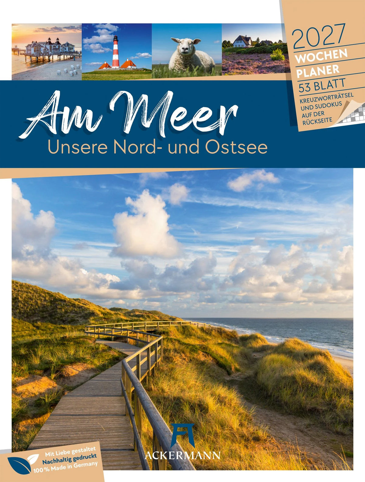 Taschenkalender: Am Meer Wochenplaner Kalender 2027
