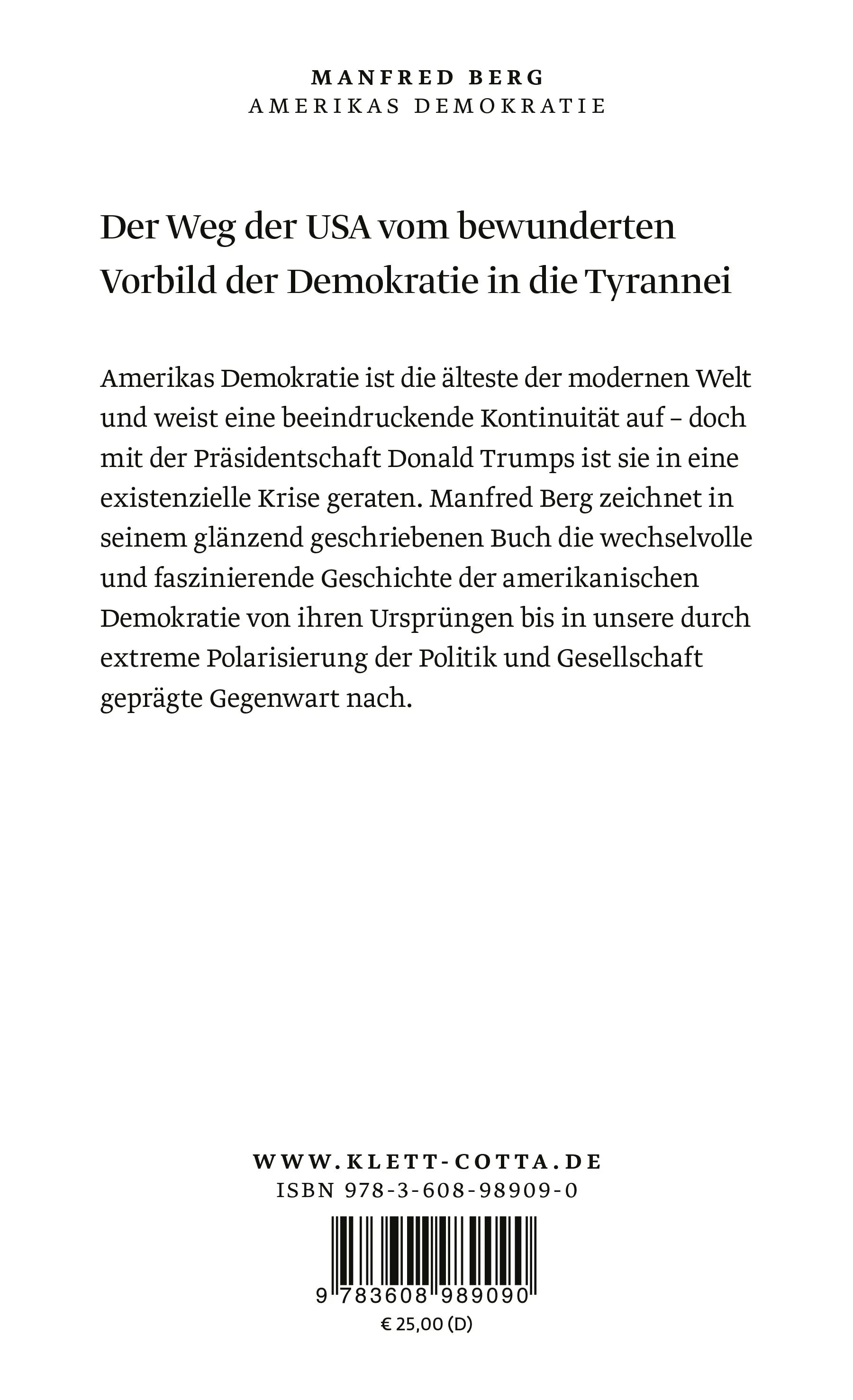 Rückseite: Amerikas Demokratie (Hardcover)