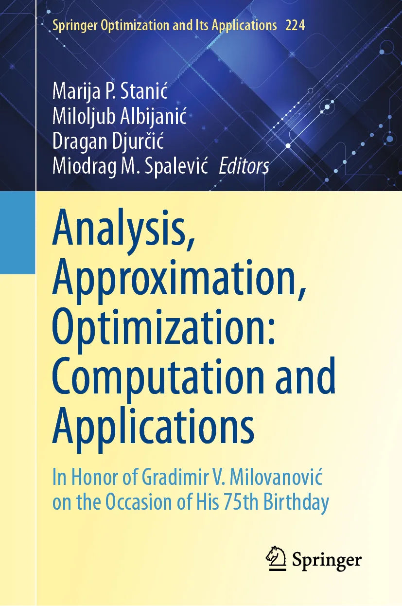 Cover: Analysis, Approximation, Optimization: Computation and Applications (E-Book)