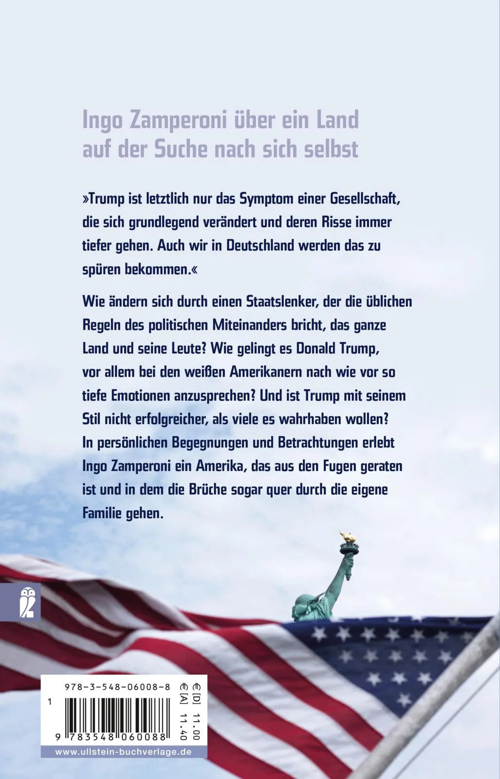 Buchrückseite von 'Anderland' mit Klappentext - Taschenbuch