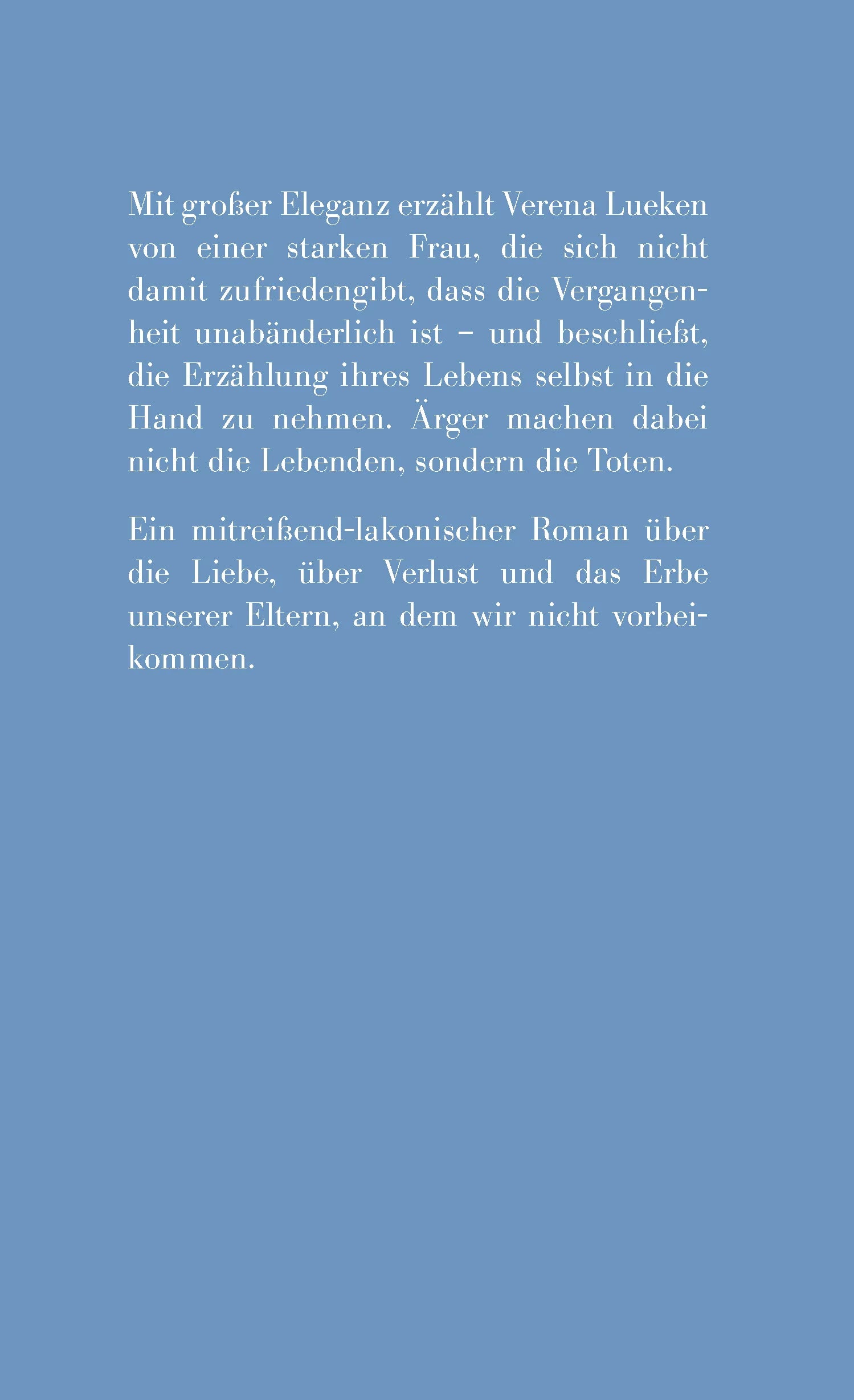 Buchrückseite von 'Anderswo' mit Klappentext - Gebundene Ausgabe