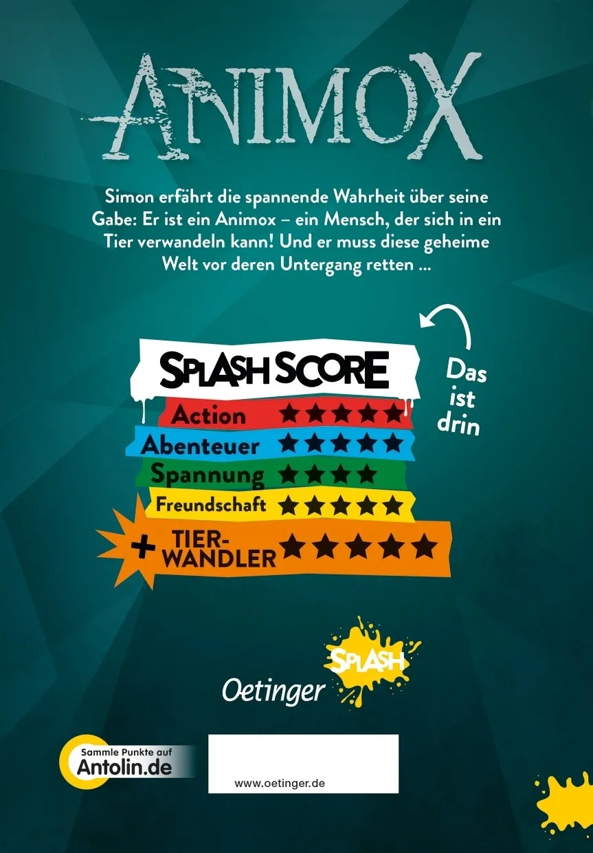 Rückseite: Animox als Comic-Roman 1. Das Heulen der Wölfe (Hardcover)