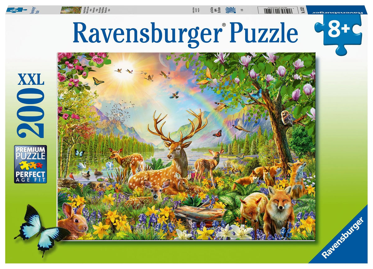 Kinderpuzzle: Kinderpuzzle 200 XXL Teile - Anmutige Hirschfamilie