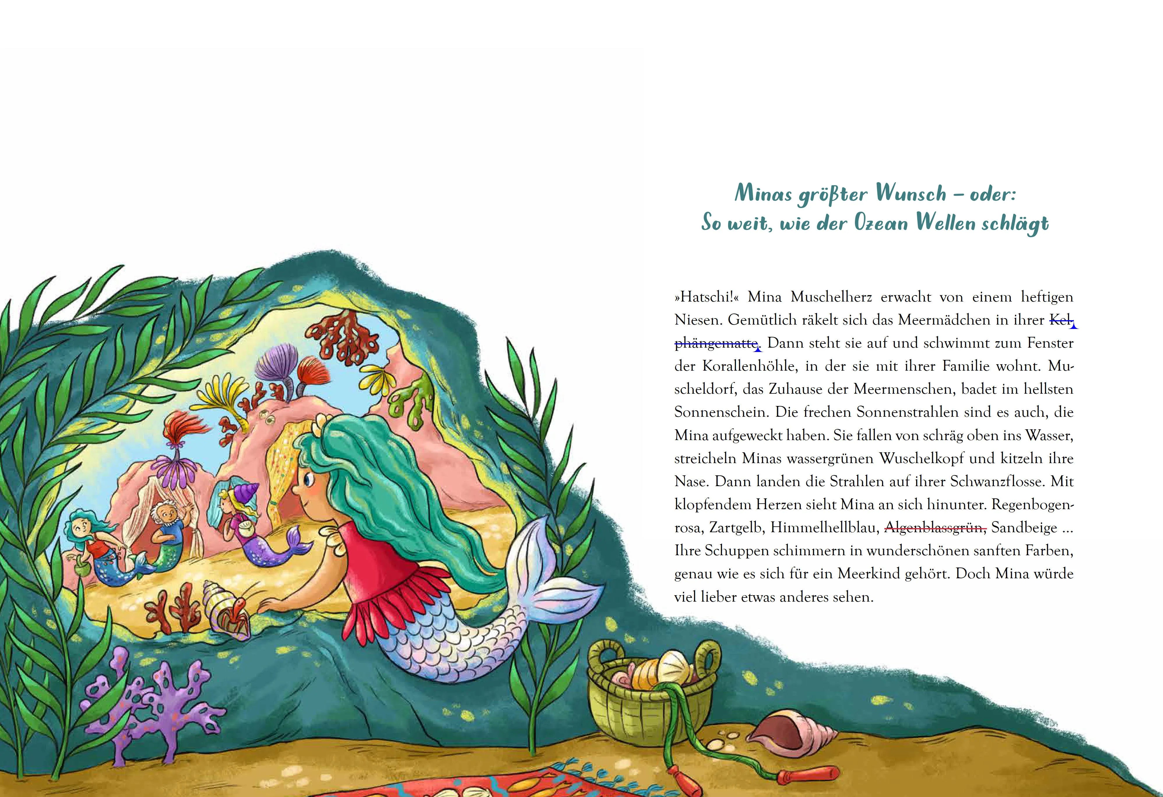 Produktansicht: Mina Muschelherz - Seepferdchen und Glitzerschuppen (Gebundene Ausgabe)