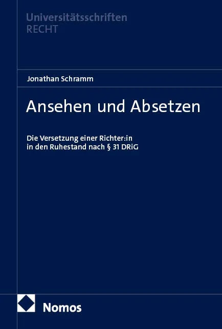 Cover: Ansehen und Absetzen (E-Book) von Jonathan Schramm