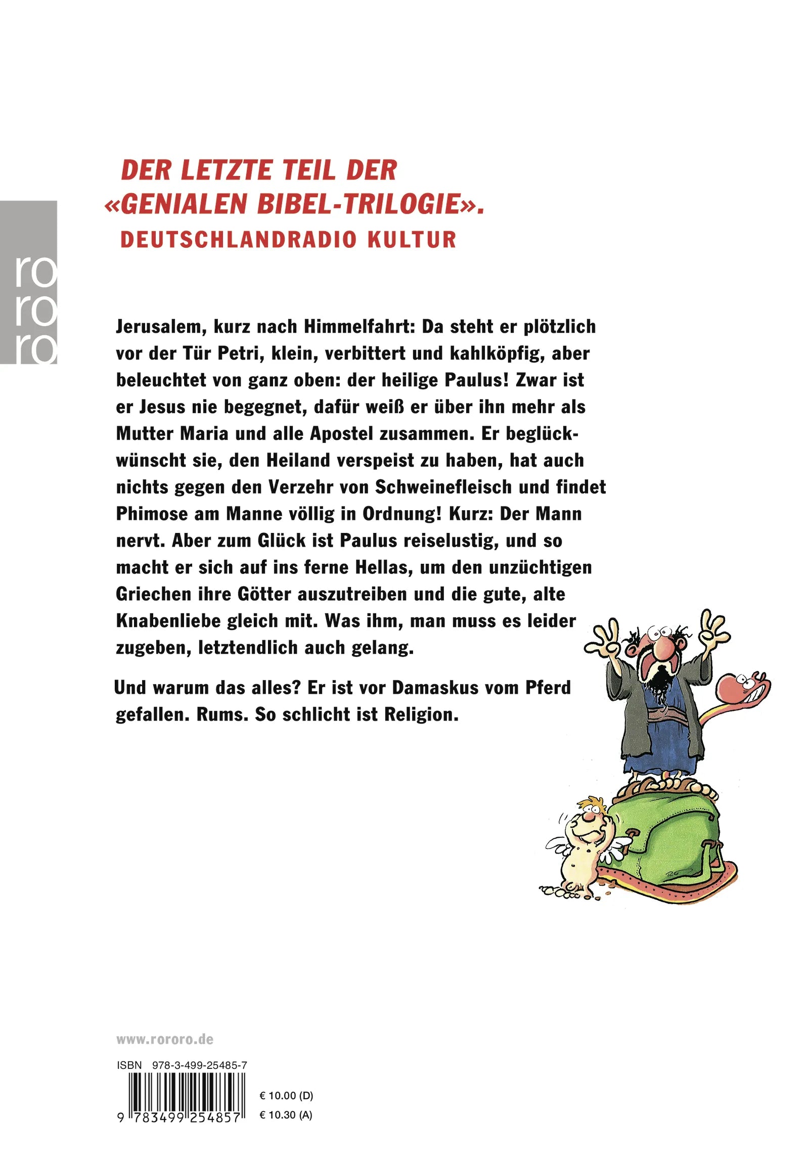 Buchrückseite von 'Antityp' mit Klappentext - Taschenbuch