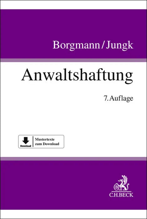 Buchcover von 'Anwaltshaftung' - Gebundene Ausgabe von Brigitte Borgmann