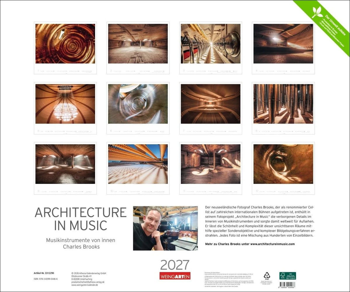 Architecture in Music Kalender 2027 - Musikinstrumente von innen – Ansicht