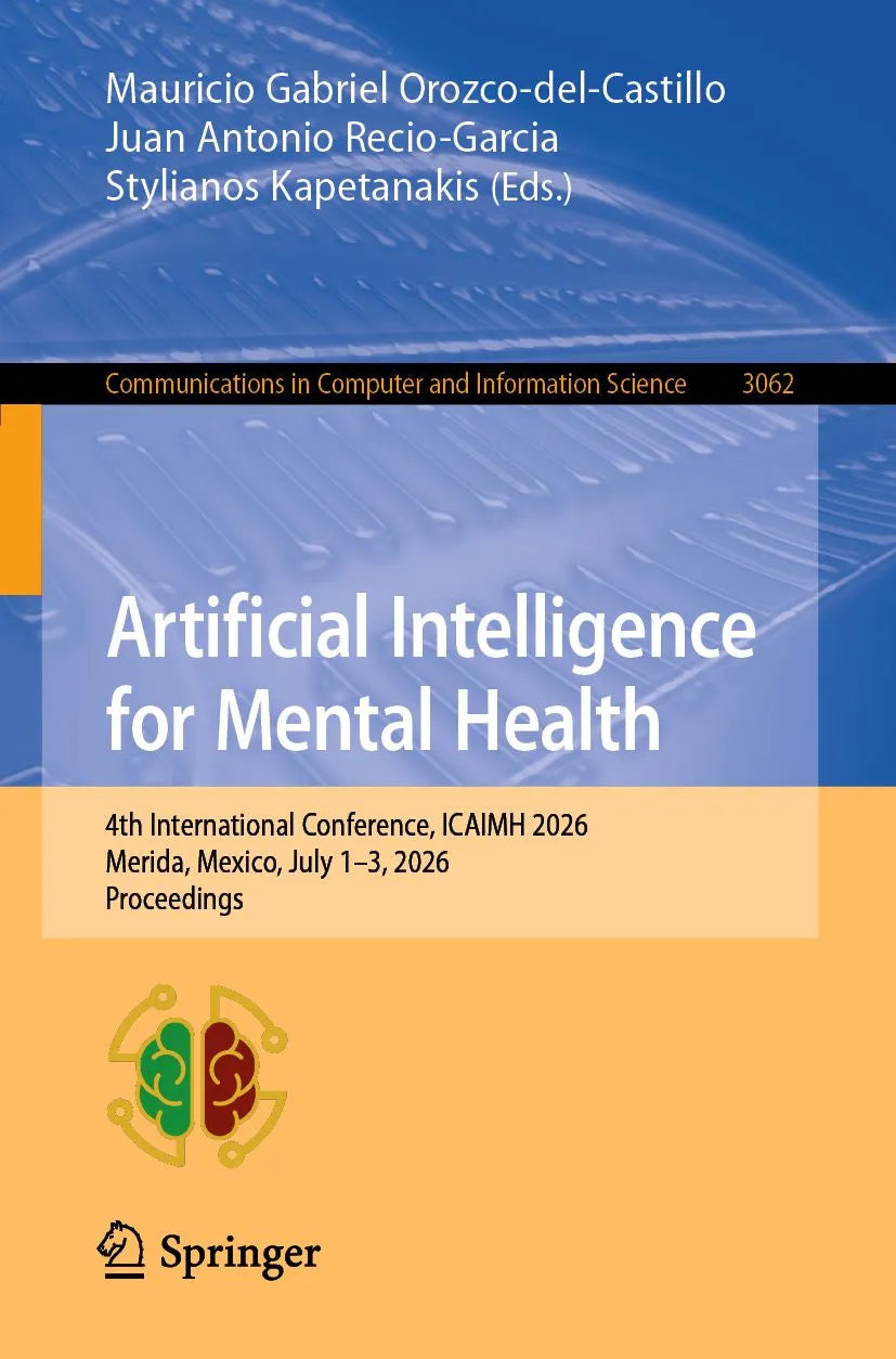 Cover: Artificial Intelligence for Mental Health (E-Book) von Mauricio Gabriel Orozco-del-Castillo