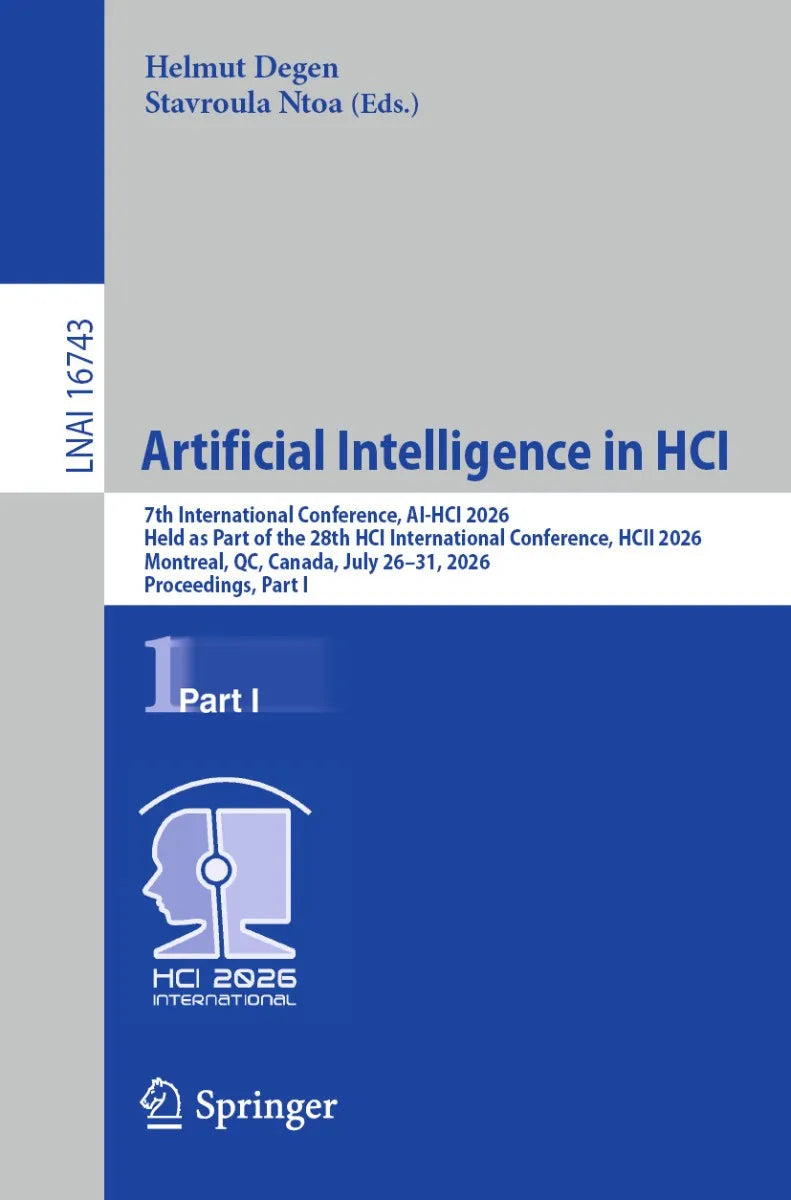 Cover: Artificial Intelligence in HCI (E-Book) von Helmut Degen