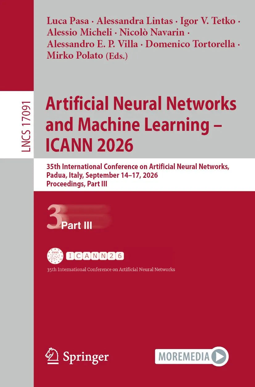 Cover: Artificial Neural Networks and Machine Learning - ICANN 2026 (E-Book) von Luca Pasa