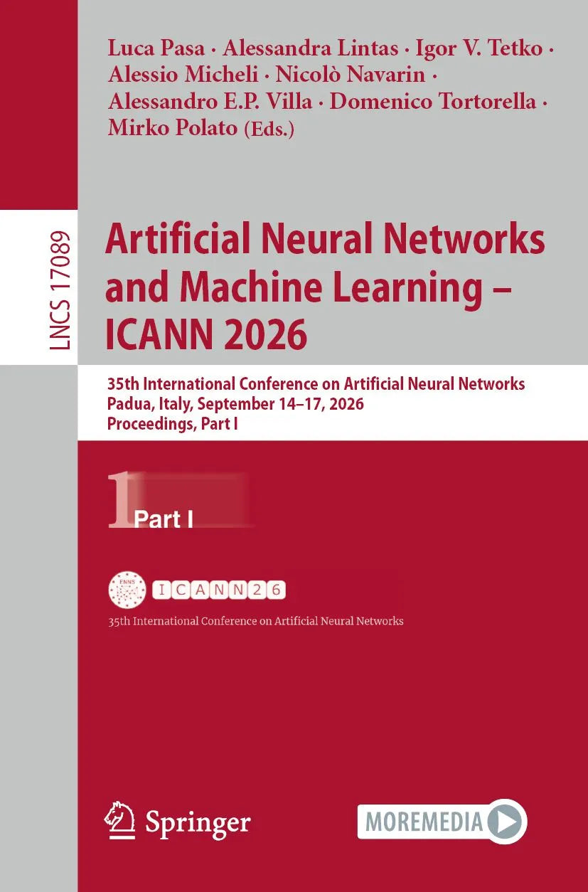 Cover: Artificial Neural Networks and Machine Learning - ICANN 2026 (E-Book) von Luca Pasa