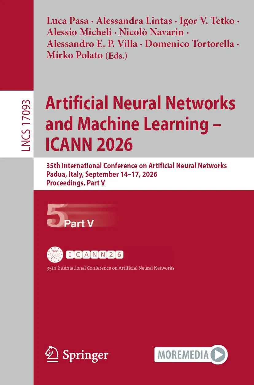 Cover: Artificial Neural Networks and Machine Learning - ICANN 2026 (E-Book) von Luca Pasa