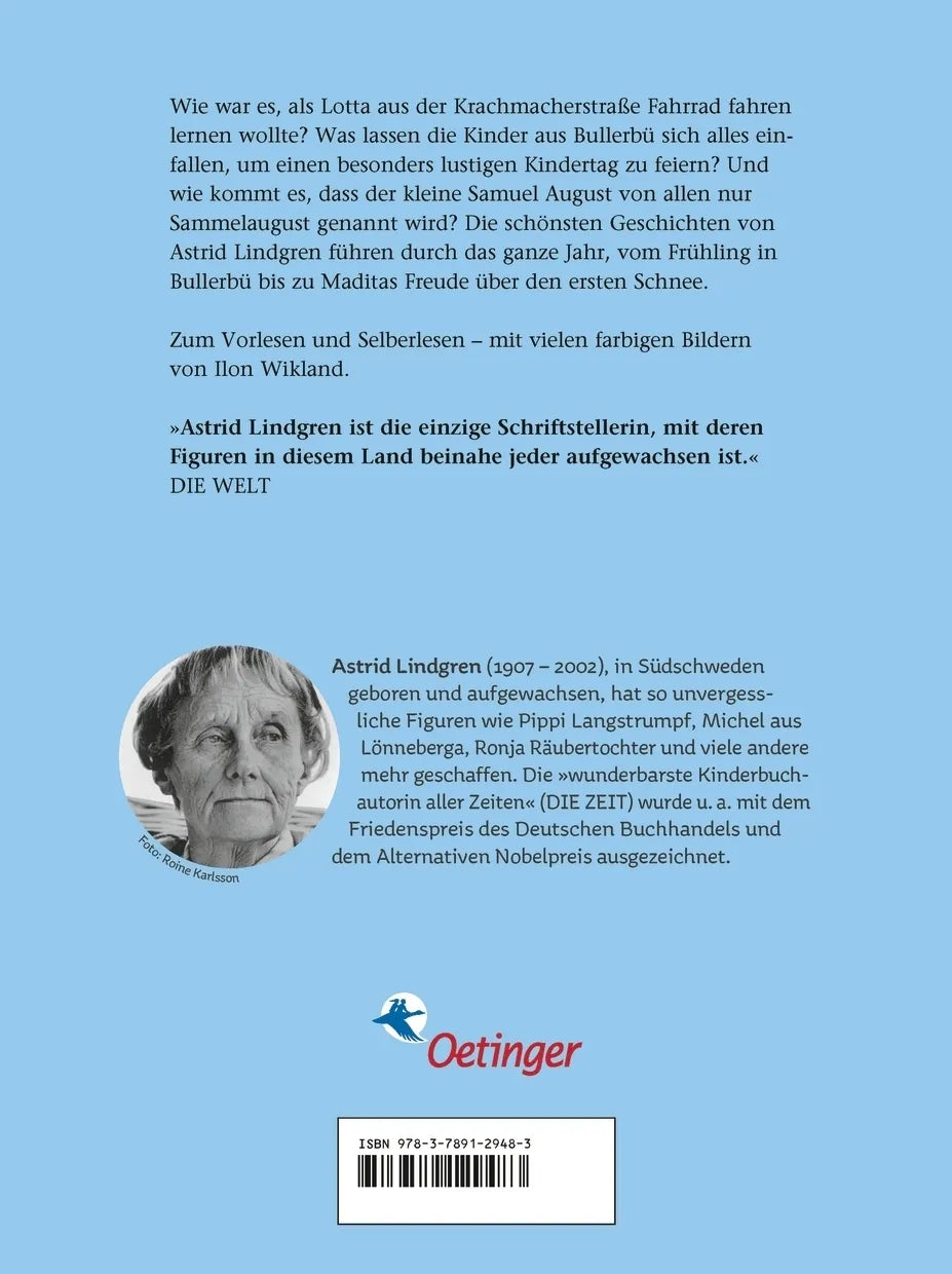 Buchrückseite von 'Astrid Lindgrens Erzählungen' mit Klappentext - Gebundene Ausgabe