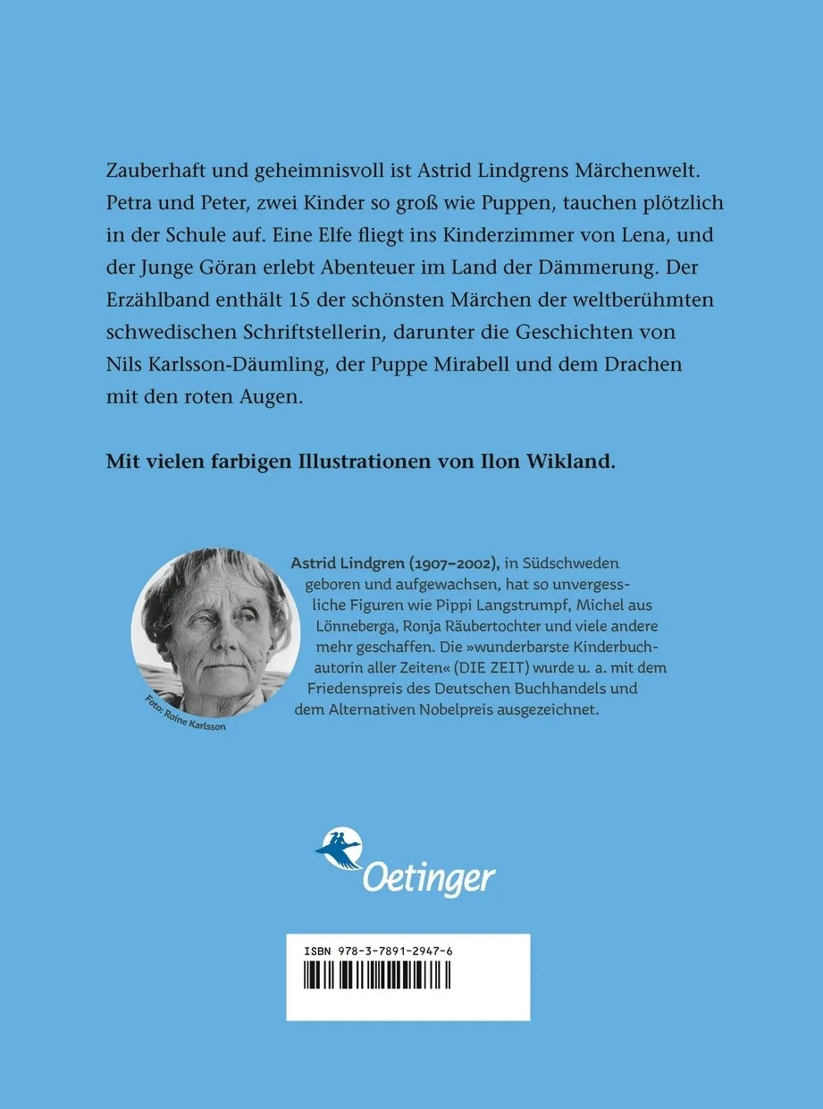 Buchrückseite von 'Astrid Lindgrens Märchen' mit Klappentext - Gebundene Ausgabe