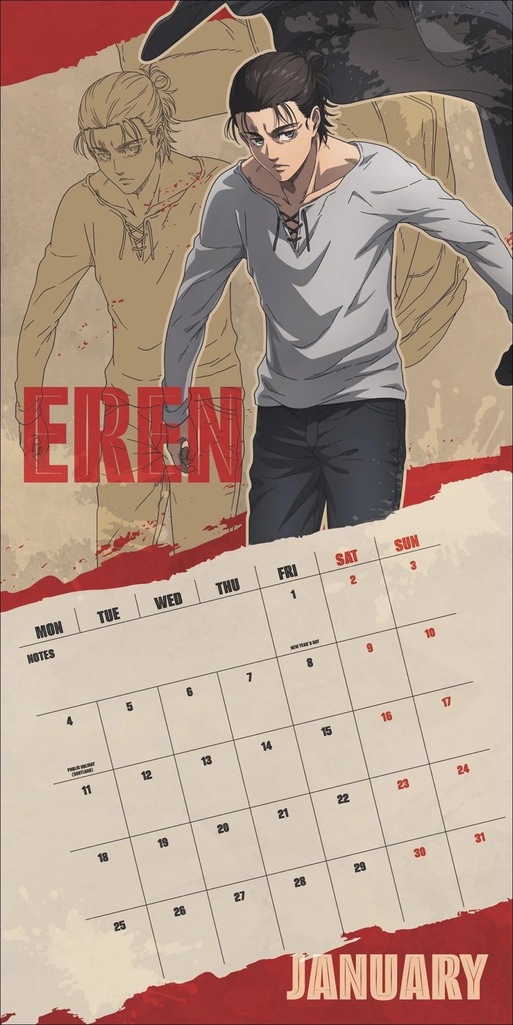 Attack on Titan Broschurkalender 2027 – Ansicht