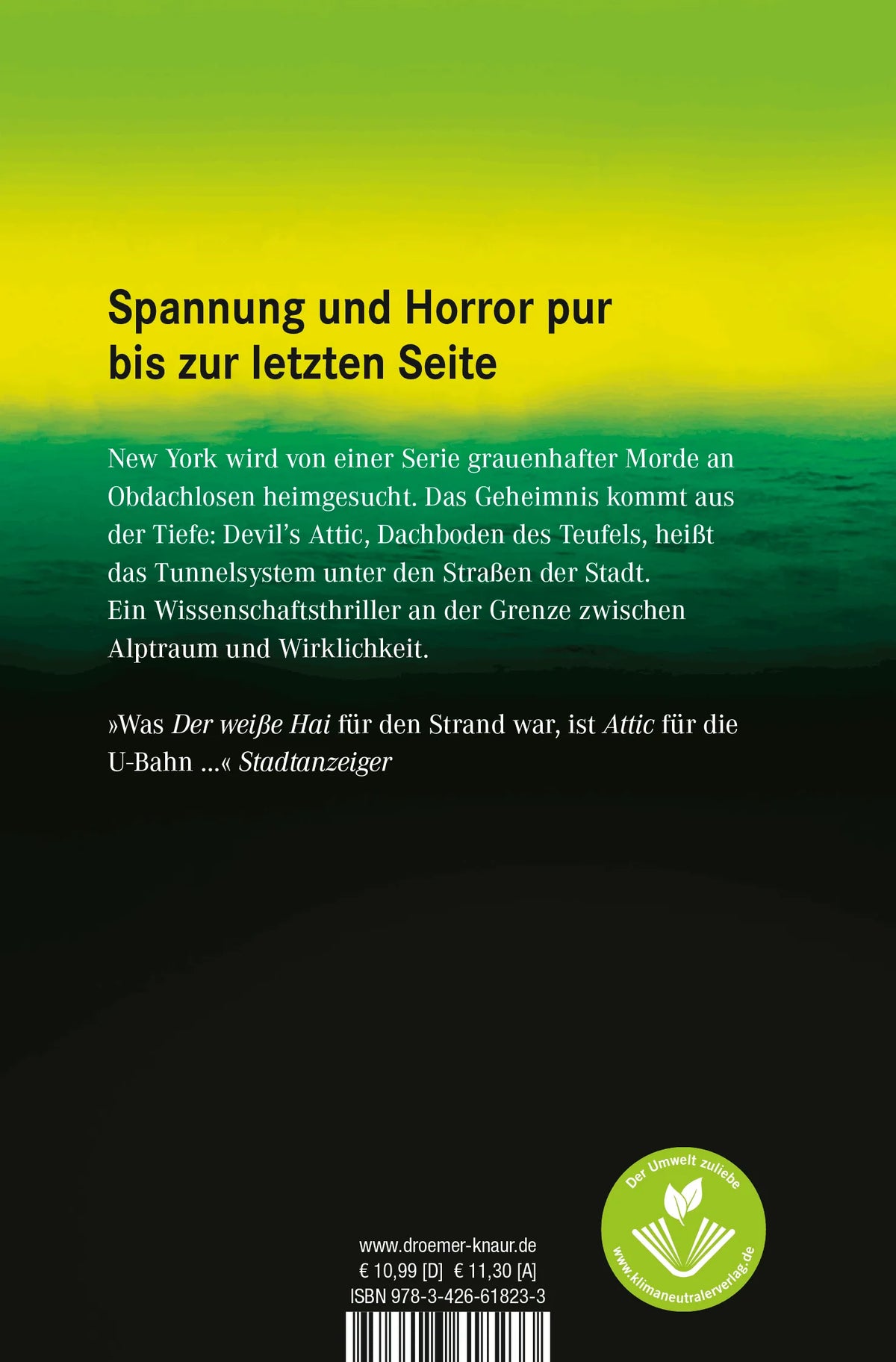 Rückseite: Attic (Taschenbuch)