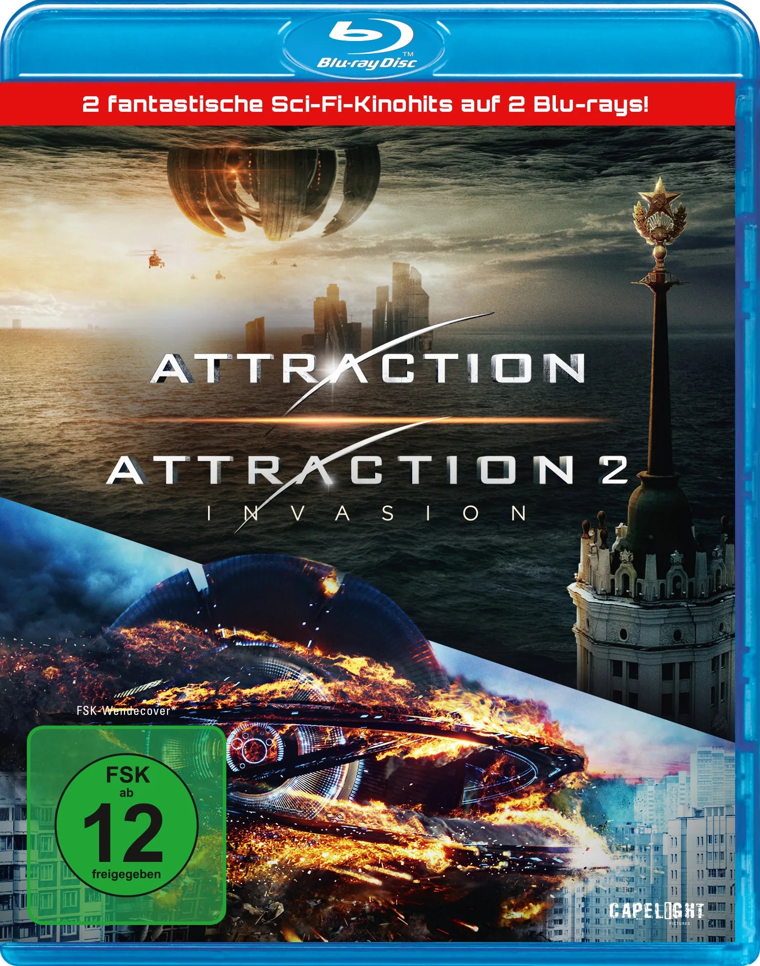 Blu-ray-Cover: Attraction & Attraction 2 - Doppelbox. Regie: Fedor Bondarchuk