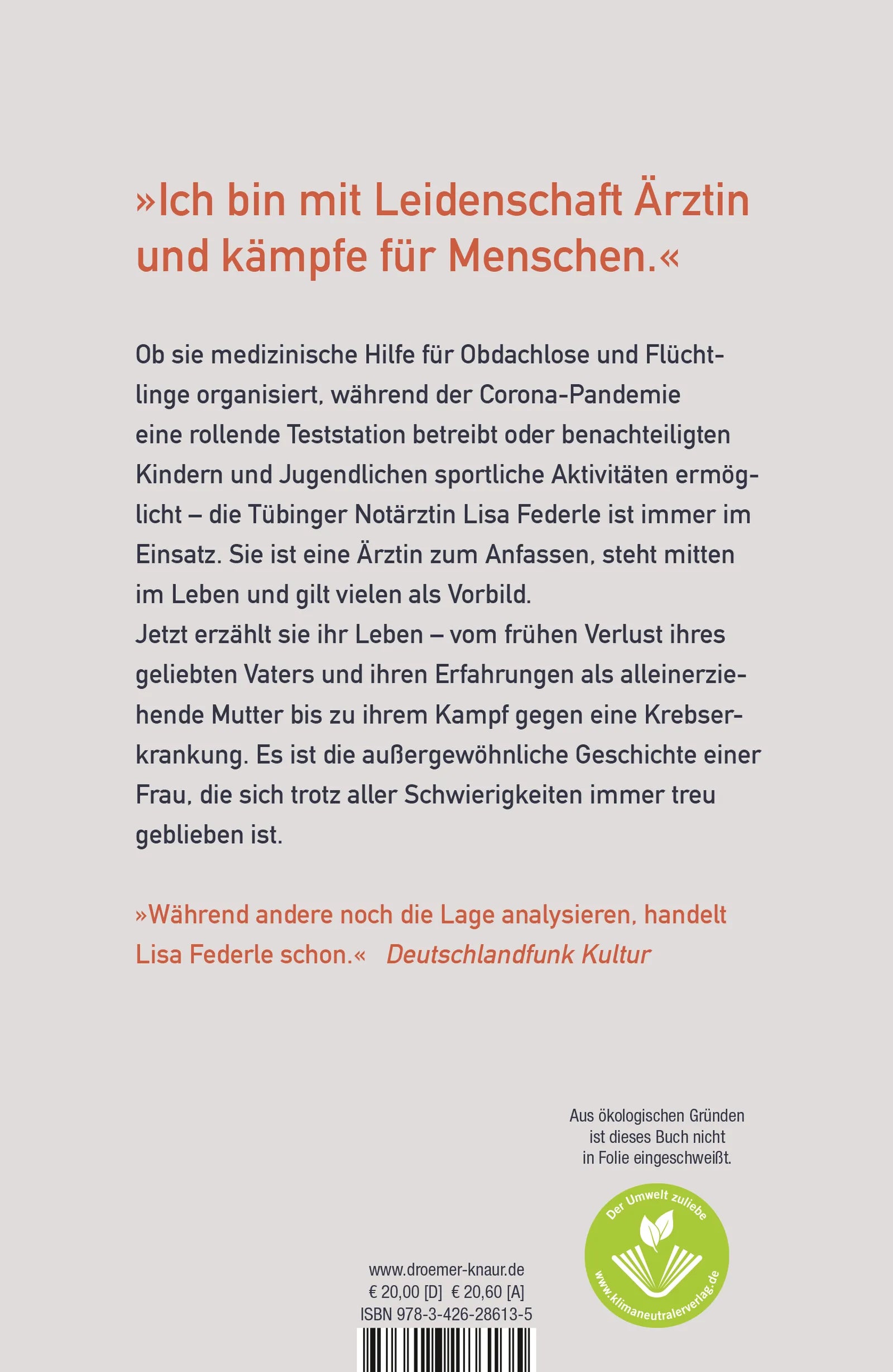 Buchrückseite von 'Auf krummen Wegen geradeaus' mit Klappentext - Gebundene Ausgabe