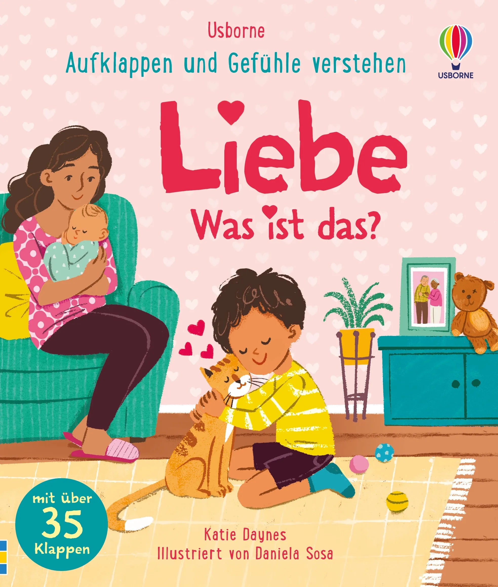 Buchcover von 'Aufklappen und Gefühle verstehen: Liebe – Was ist das?' - Gebundene Ausgabe von Katie Daynes