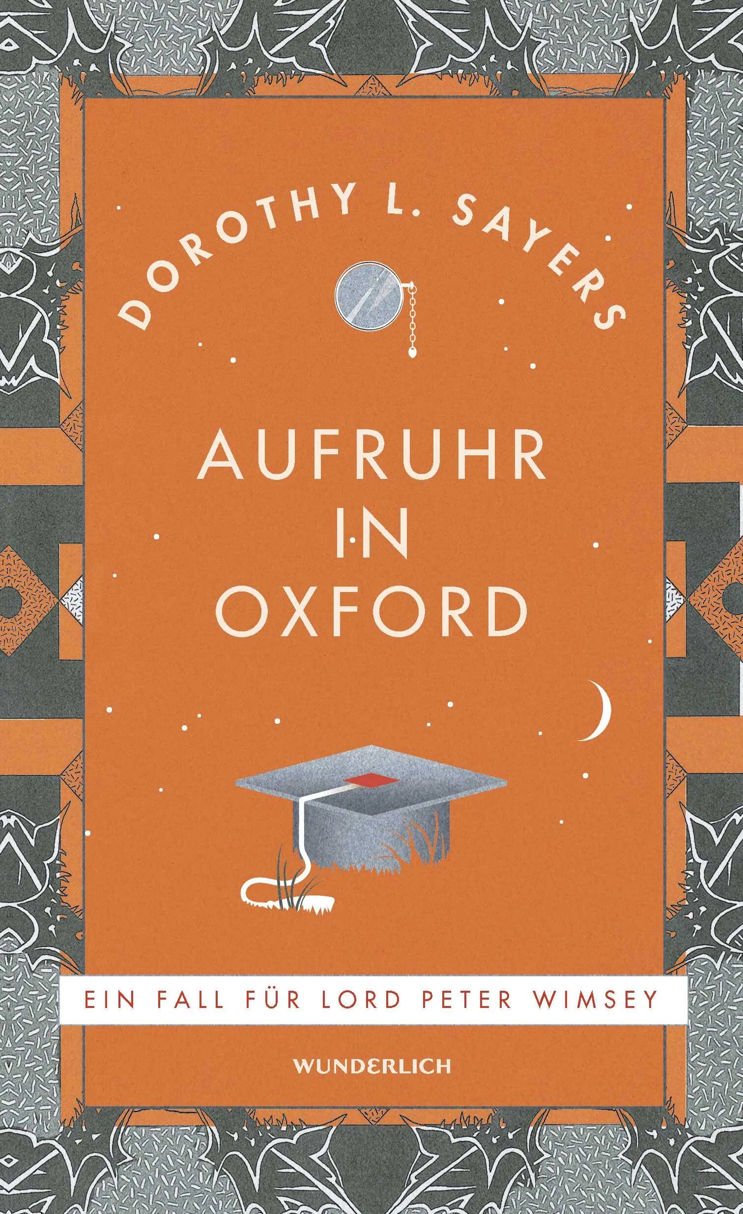 Buchcover von 'Aufruhr in Oxford' - Gebundene Ausgabe von Dorothy L. Sayers