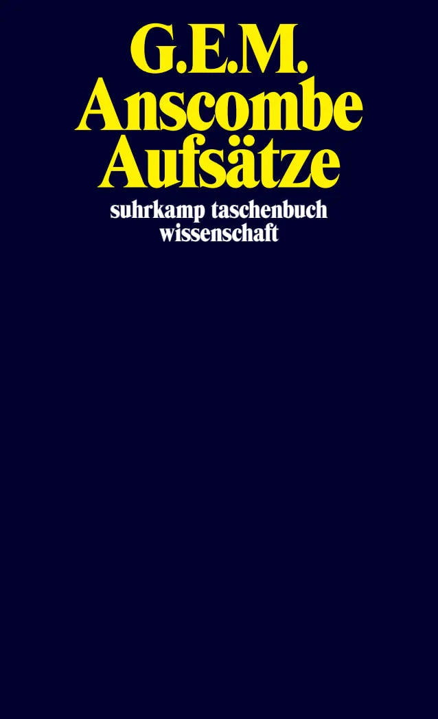 Buchcover von 'Aufsätze' - Taschenbuch von G. E. M. Anscombe