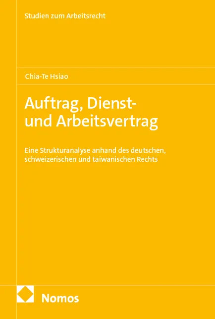 Auftrag, Dienst- und Arbeitsvertrag