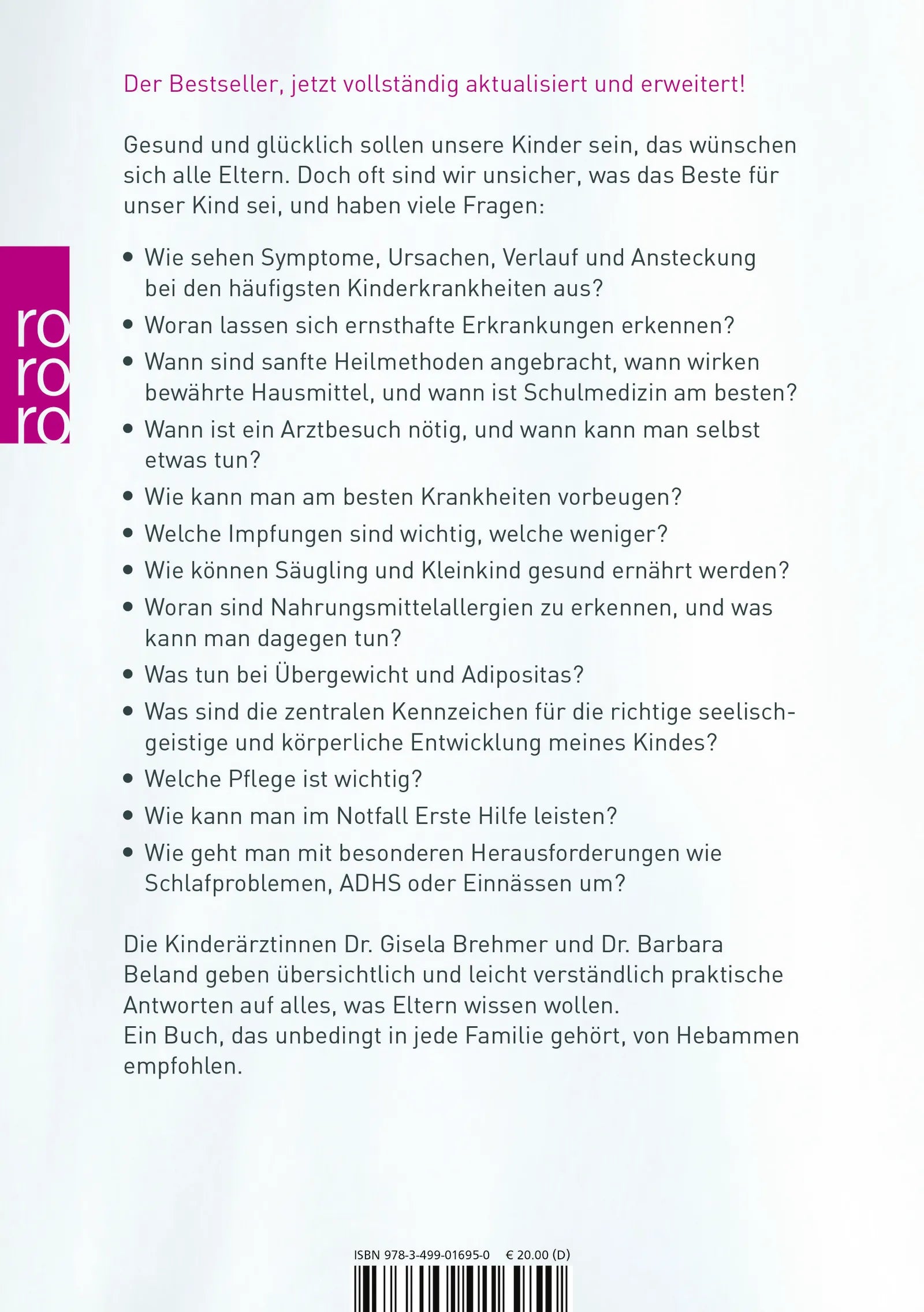 Buchrückseite von 'Aus der Praxis einer Kinderärztin' mit Klappentext - Taschenbuch