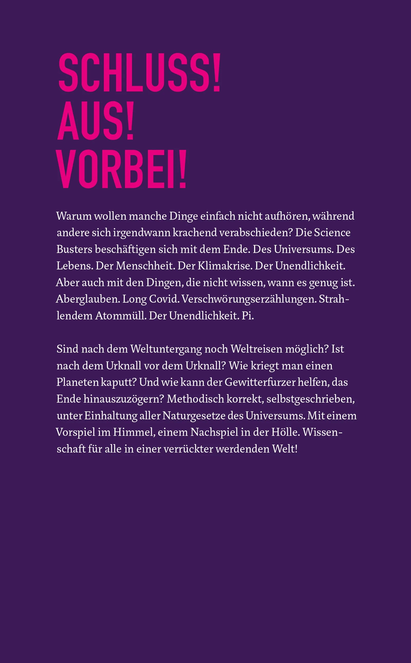 Science Busters - Aus! Die Wissenschaft vom Ende