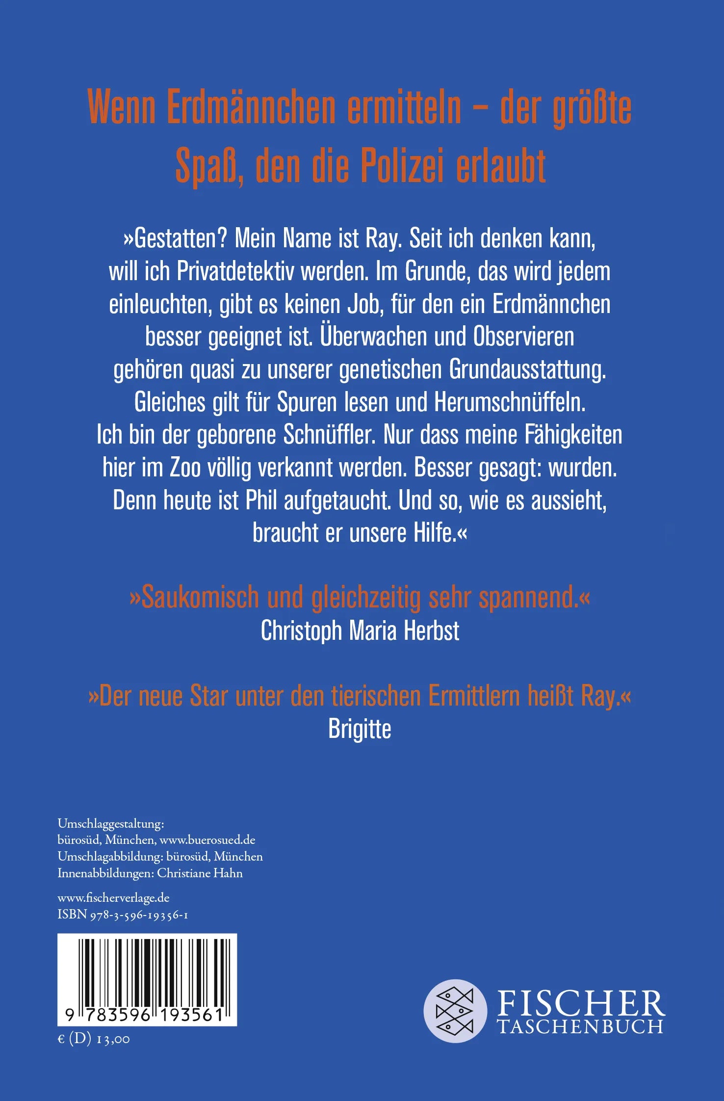 Buchrückseite von 'Ausgefressen' mit Klappentext - Taschenbuch