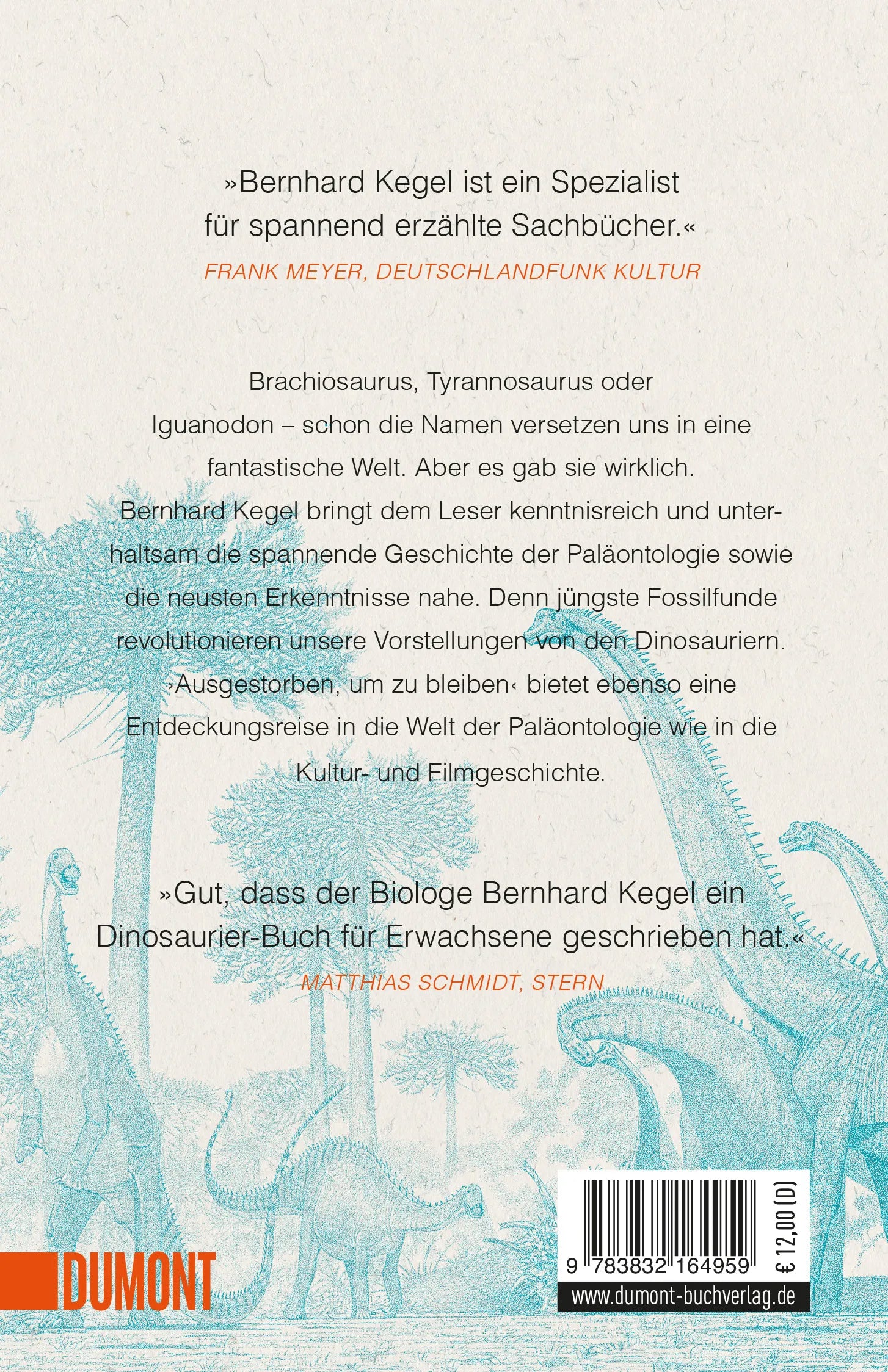 Buchrückseite von 'Ausgestorben, um zu bleiben' mit Klappentext - Taschenbuch