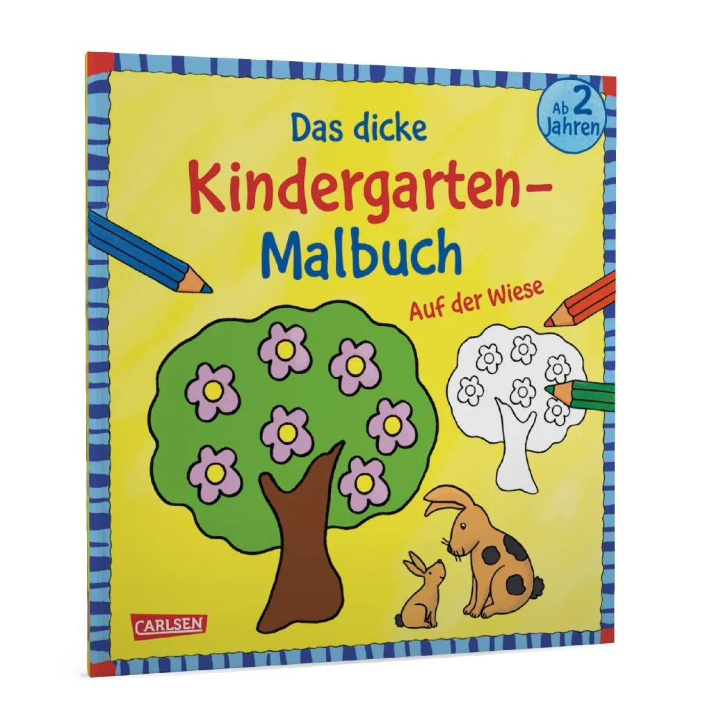 Katja Mensing - Ausmalbilder für Kita-Kinder: Das dicke Kindergarten-Malbuch: Auf der Wiese