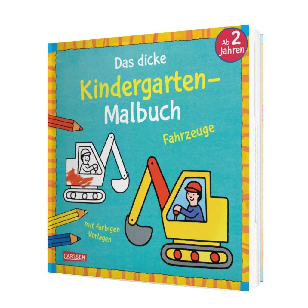 Andrea Pöter - Ausmalbilder für Kita-Kinder: Das dicke Kindergarten-Malbuch: Fahrzeuge