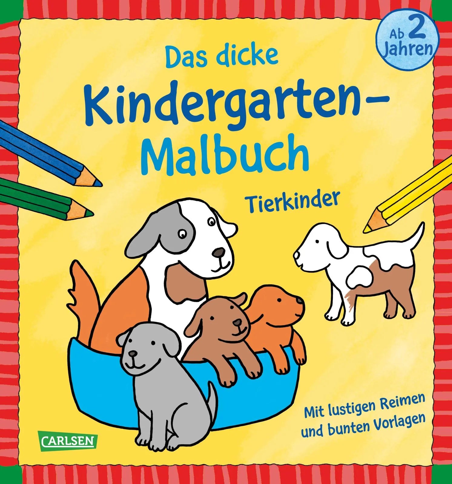 Buchcover von 'Ausmalbilder für Kita-Kinder: Das dicke Kindergarten-Malbuch: Tierkinder' - Taschenbuch von Imke Sörensen