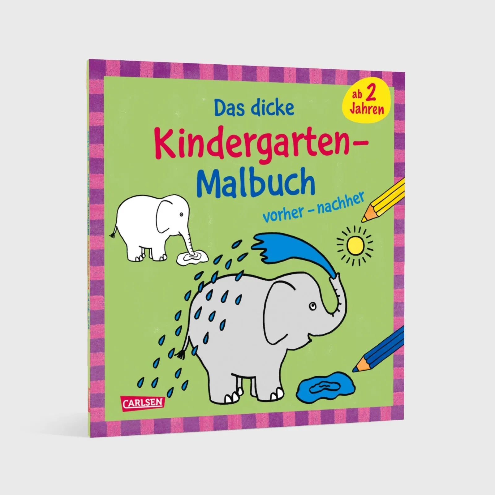 Produktansicht: Ausmalbilder für Kita-Kinder: Das dicke Kindergarten-Malbuch: vorher und nachher (Taschenbuch)