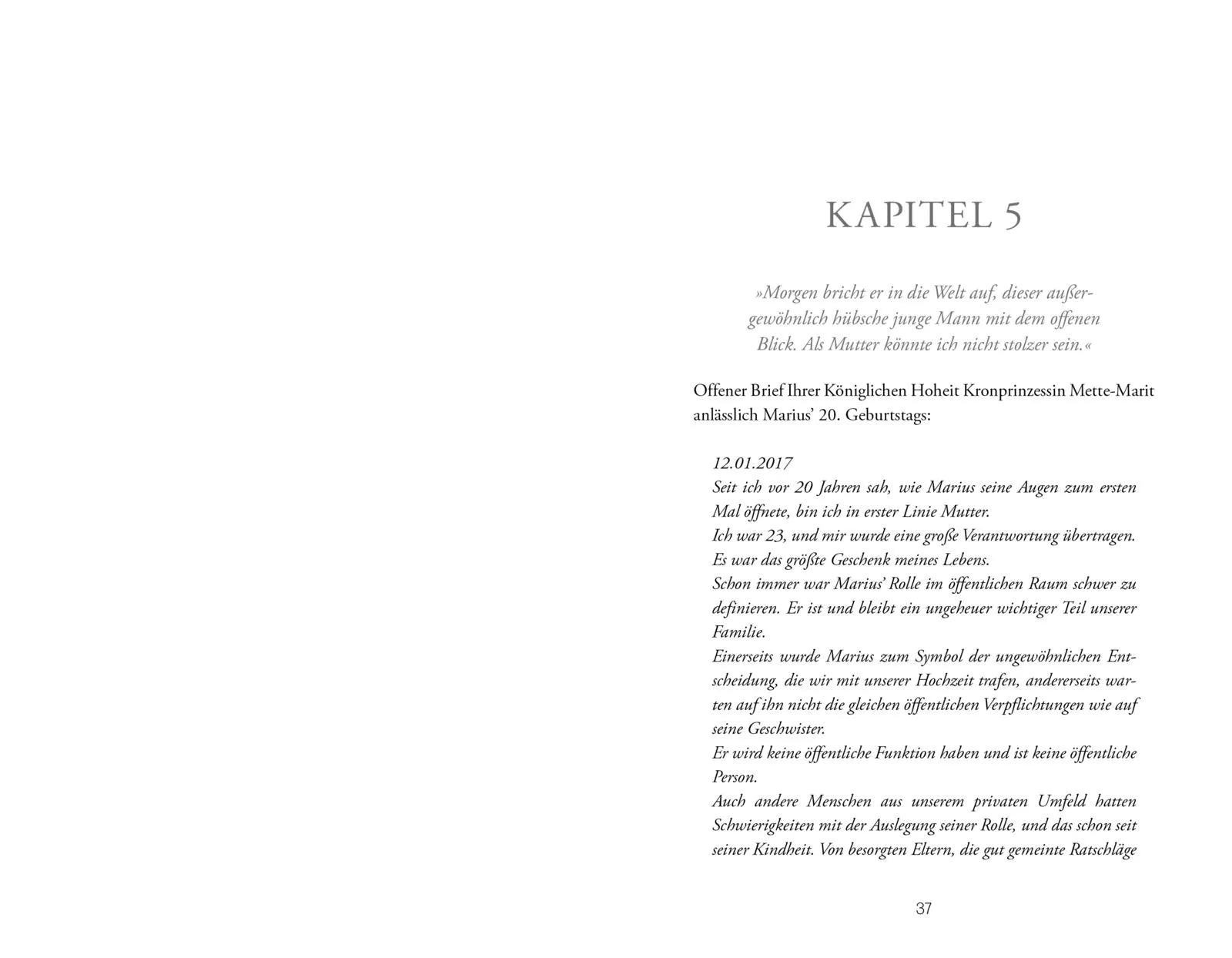 Innenansicht von 'Außer Kontrolle: Die Akte Marius Borg Høiby' - Gebundene Ausgabe