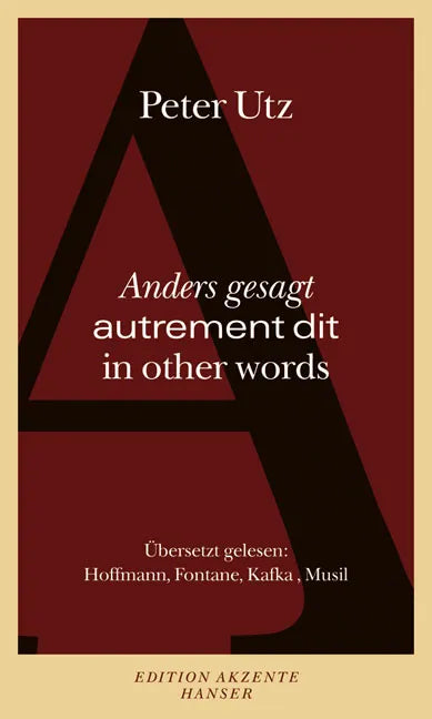 Buchcover von 'Autrement dit' - Taschenbuch von Peter Utz