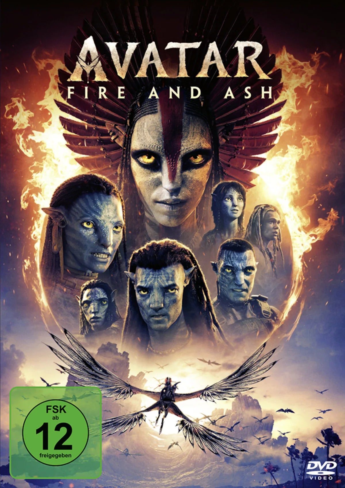 DVD-Cover: Avatar - Fire and Ash. Regie: James Cameron
