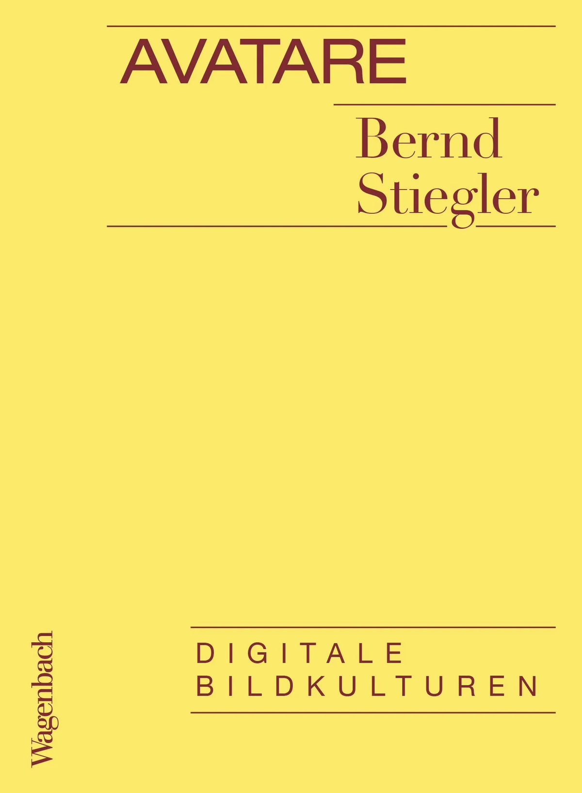 Cover: Avatare (E-Book) von Bernd Stiegler