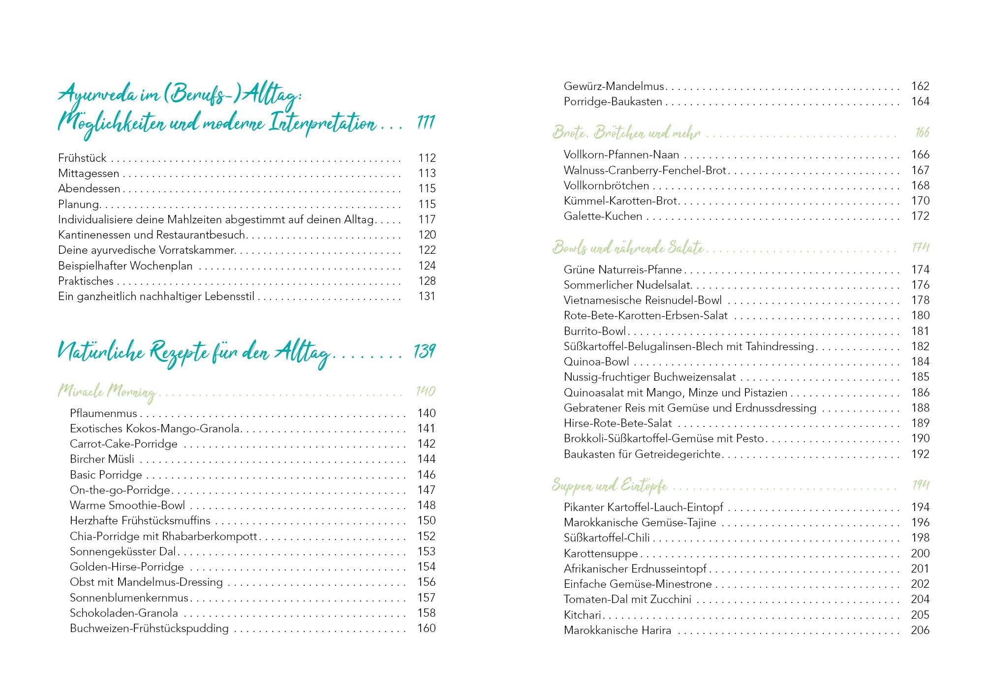Innenansicht von 'Ayurveda-Ernährung für Berufstätige' - Taschenbuch