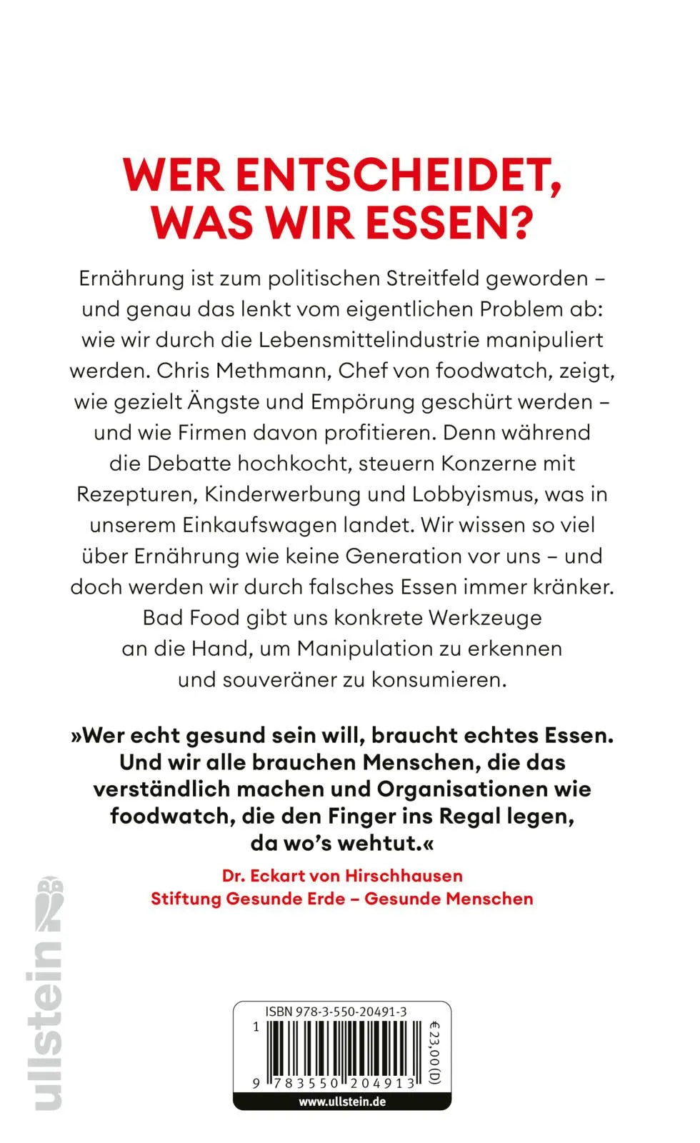 Rückseite: Bad Food (Hardcover)