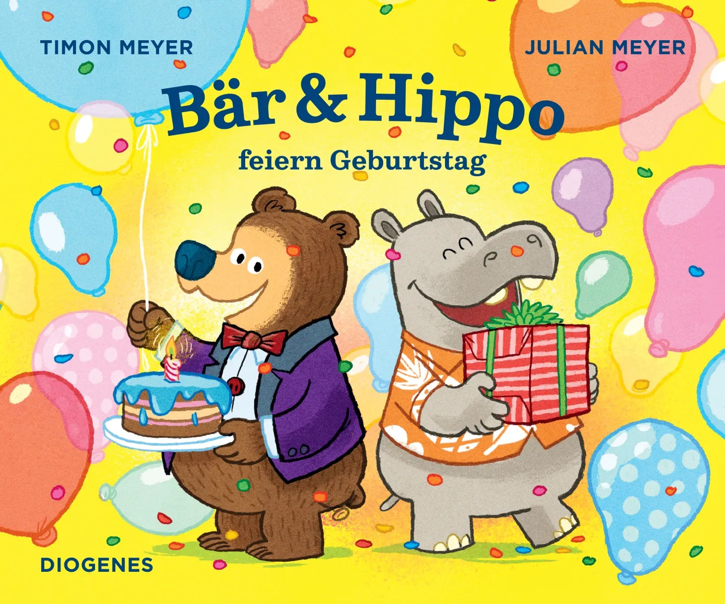 Buchcover von 'Bär & Hippo feiern Geburtstag' - Gebundene Ausgabe von Timon Meyer