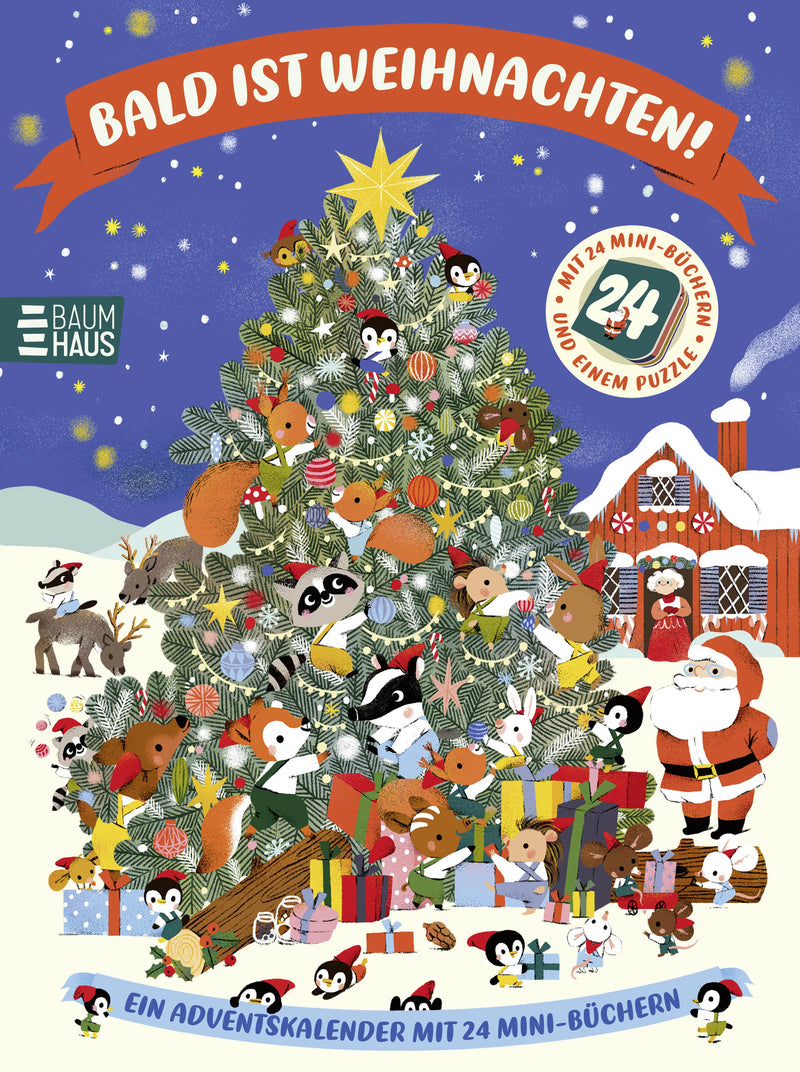 Bald ist Weihnachten! Ein Adventskalender mit 24 Mini-Büchern