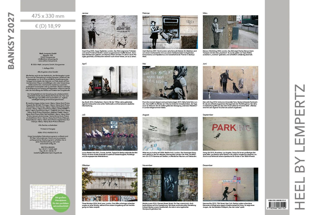 Banksy Kalender 2027 – Ansicht